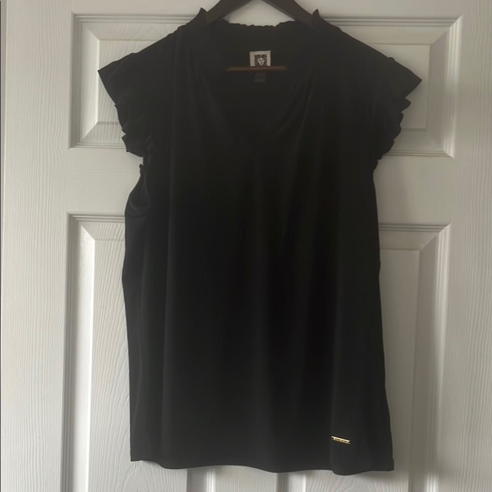 ANNE KLEIN | Ruffle Sleeve Blouse Sz L